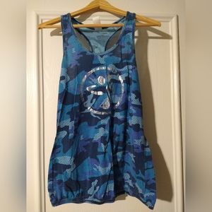 ZumbaWear Blue Camo Bubble Racerback